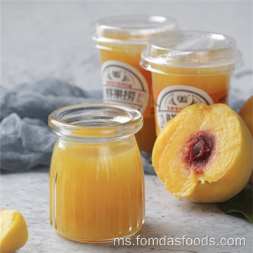 Peach Yellow diced dalam jus mangga yang ditapai